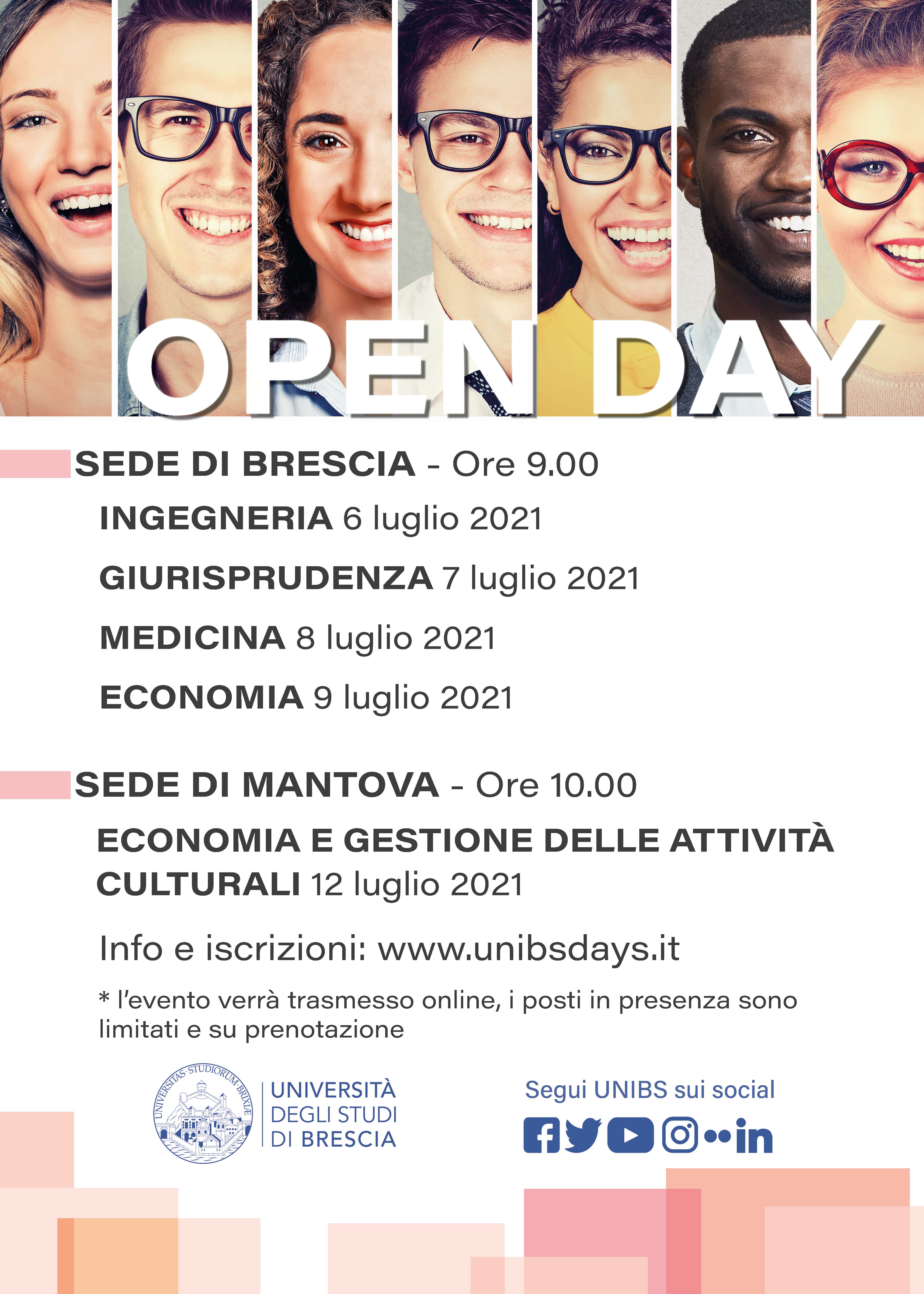 Locandina opne day luglio 2021