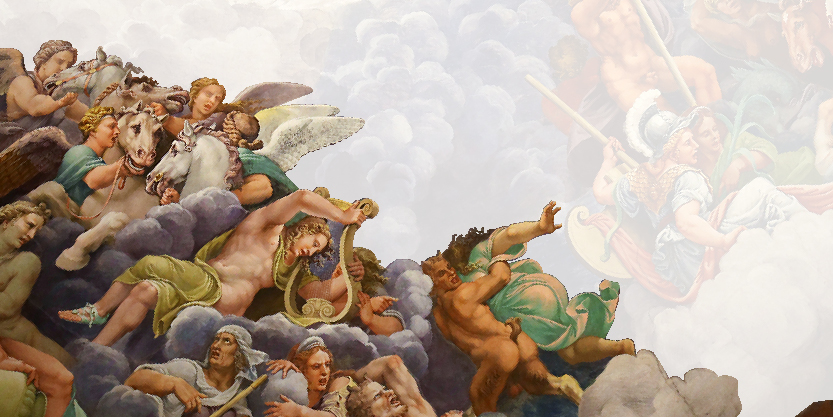Affresco della volta della sala dei Giganti di Palazzo Te, Mantova
