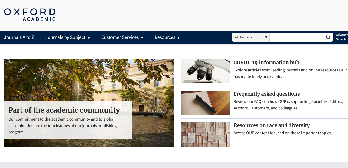 Home page  Oxford Academic