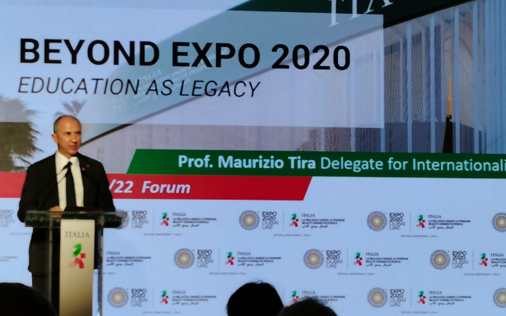 Il Rettore durante il suo intervento