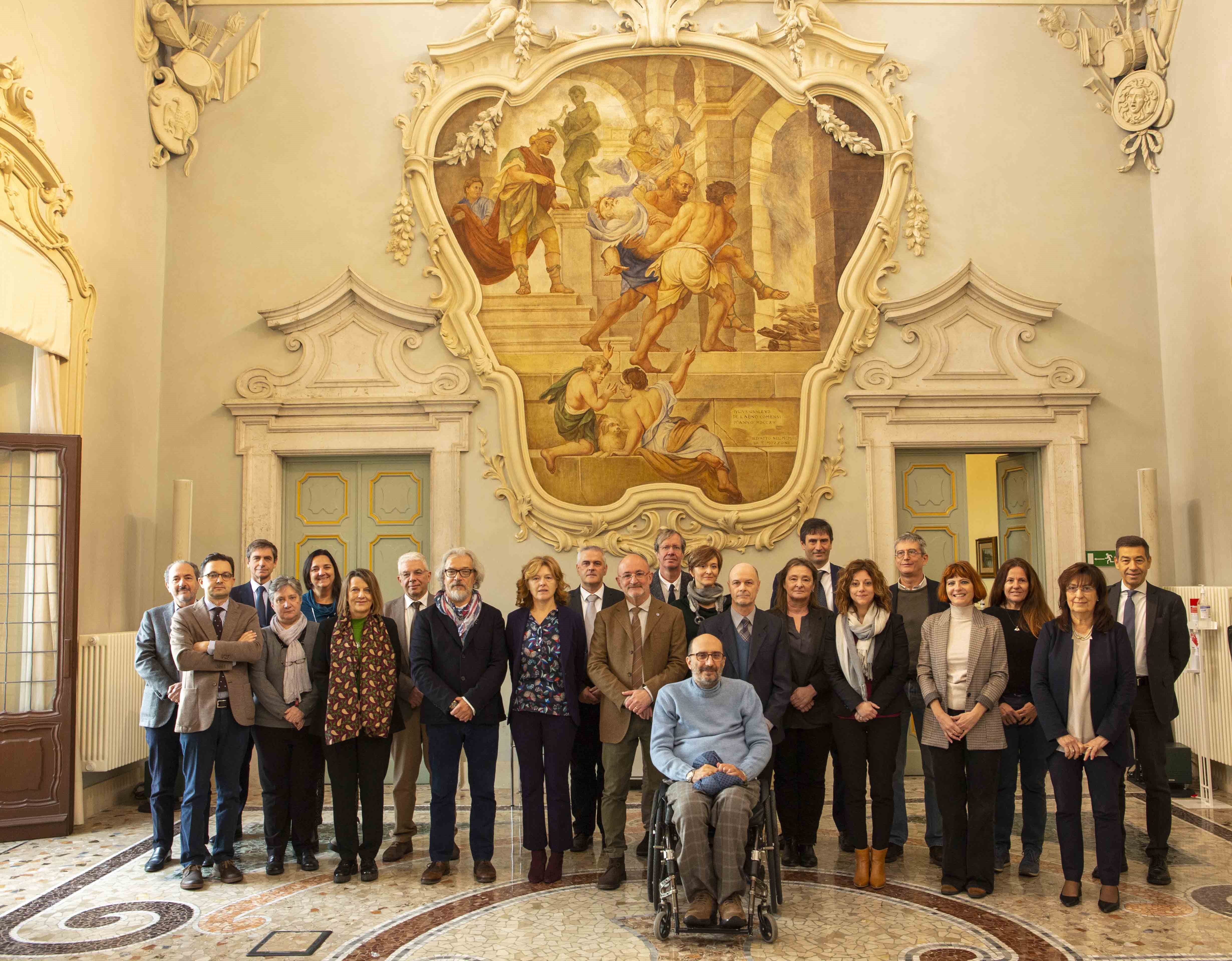 Rettore con la squadra di governo