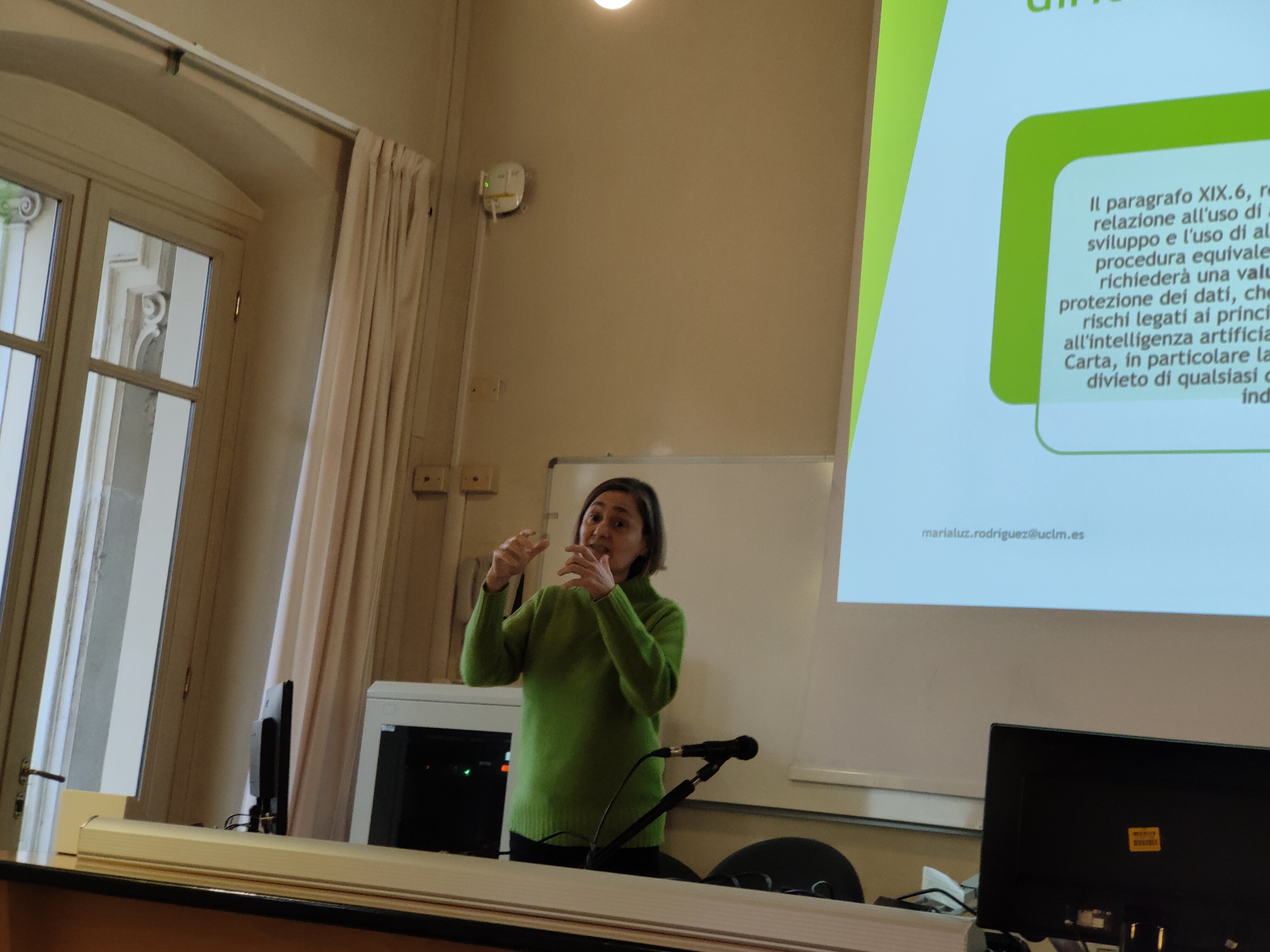 Prof.ssa M.L. Rodriguez in aula