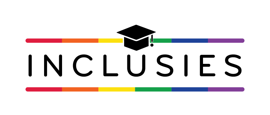 Logo INCLUSIES colori arcobaleno