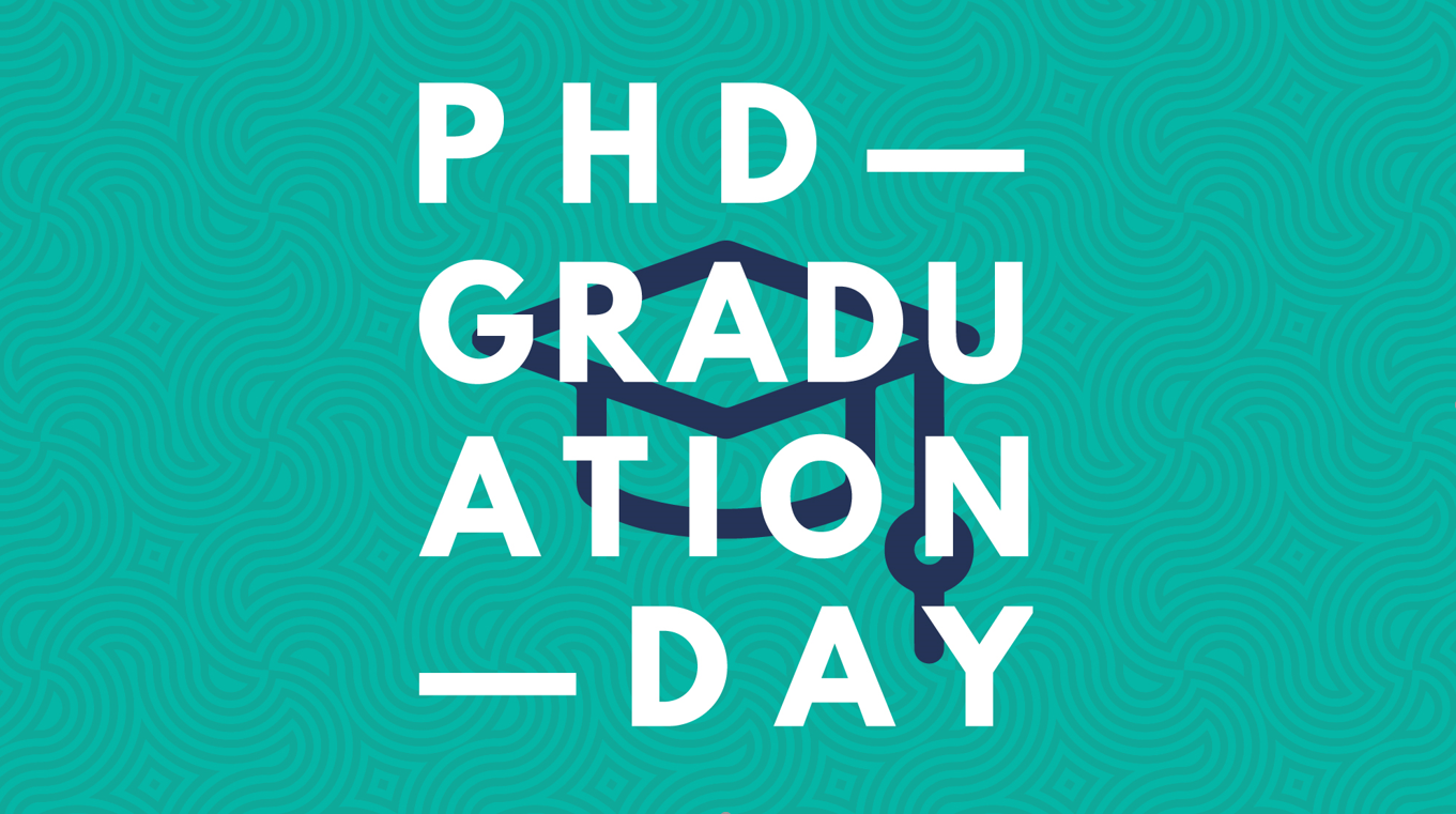 Scritta "PHD GRADUATION DAY"