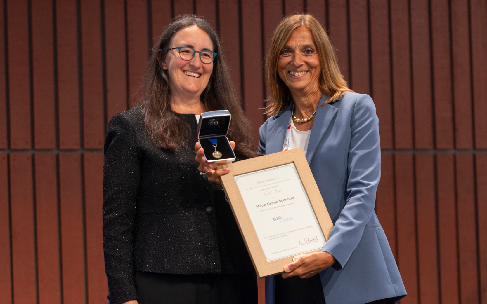 EURO Gold Medal. Alla Prof.ssa Grazia Speranza il più alto riconoscimento europeo nel settore della Ricerca Operativa