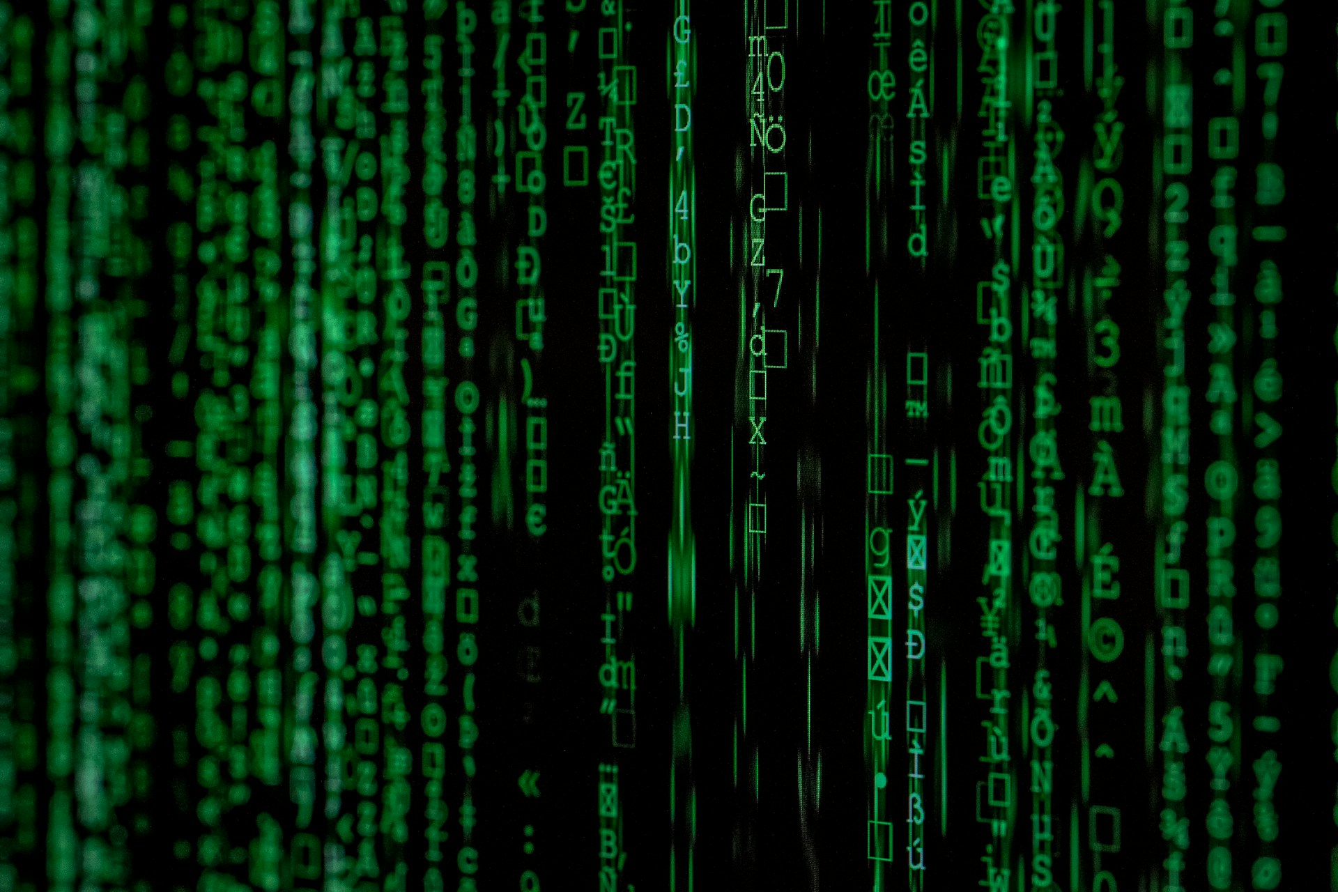 schermo tipo Matrix - machine learning