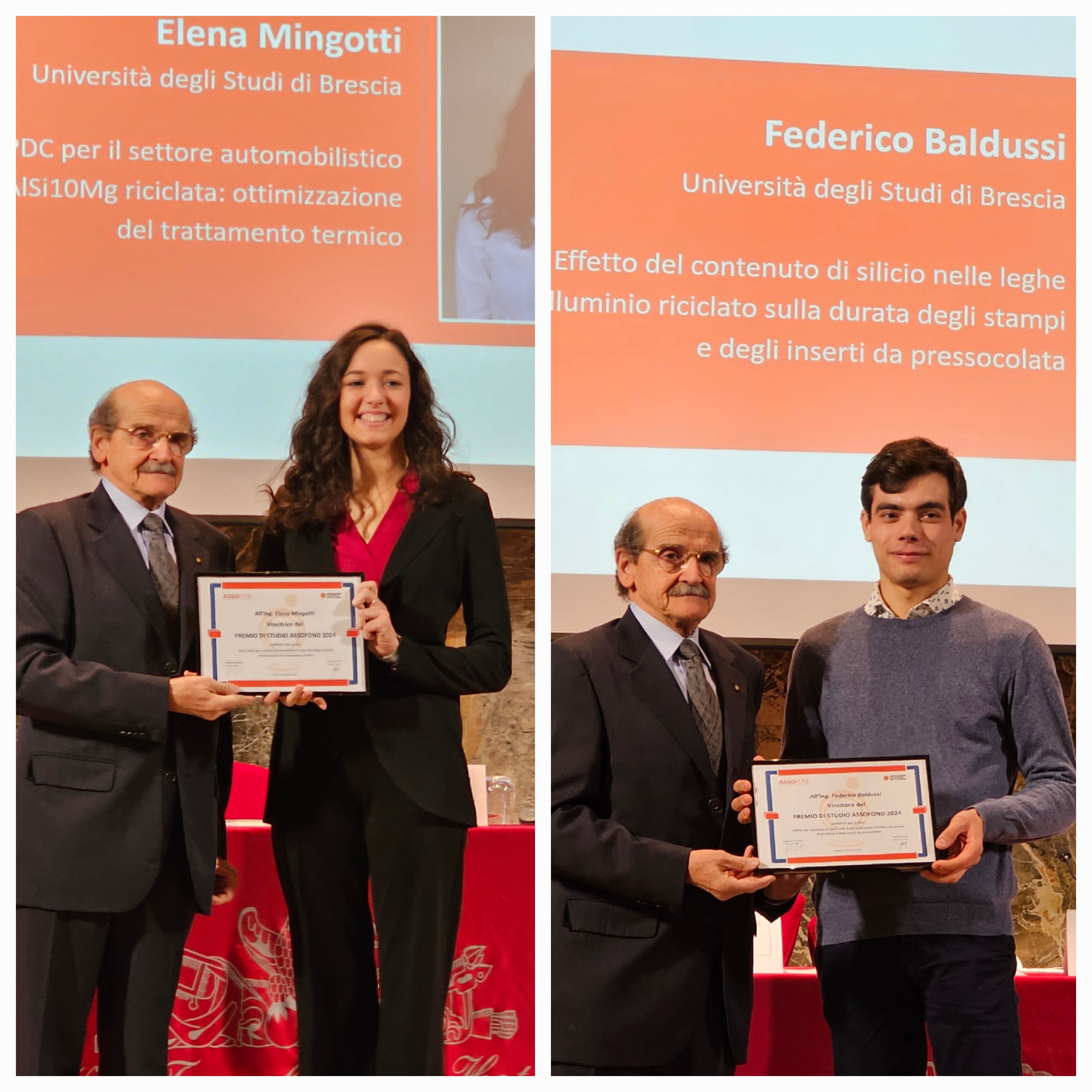 Premio Assofond a due studenti del DIMI