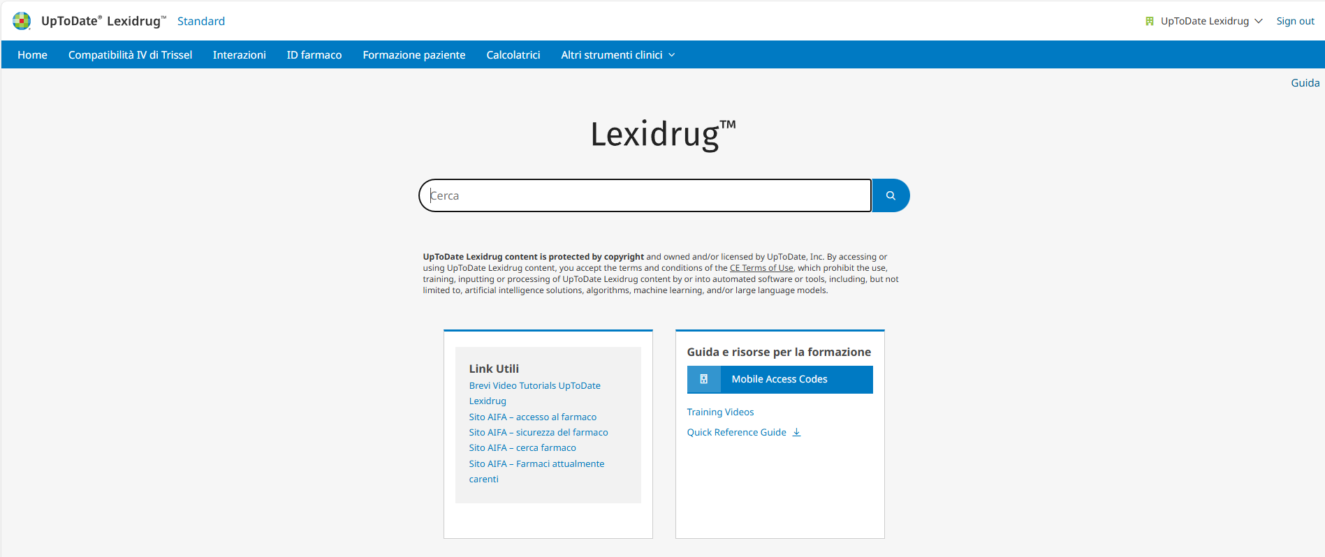 UpToDate Lexidrug