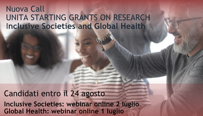 UNITA news Starting Grants Inclusive Societies e Global Health