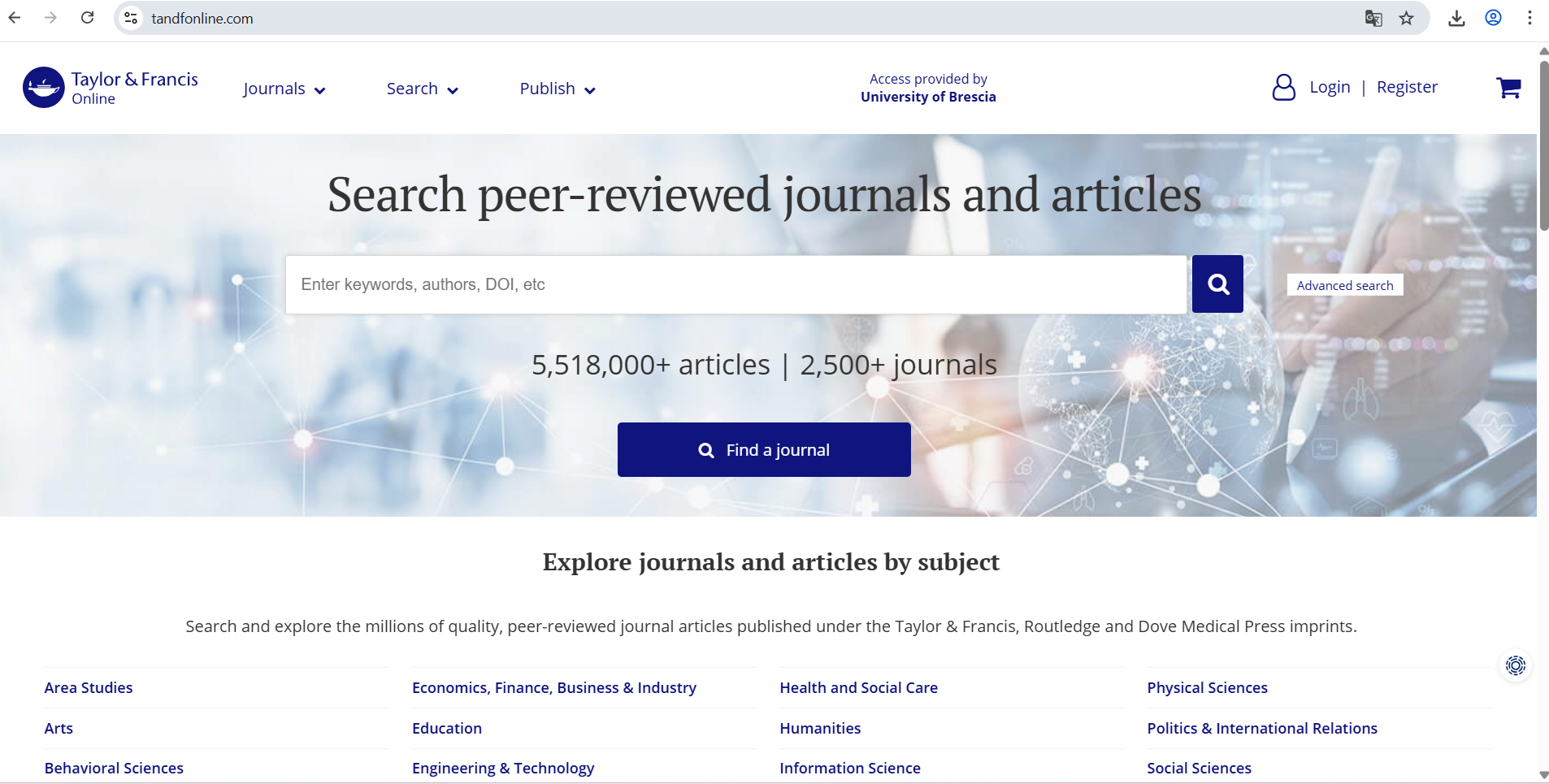 Taylor & Francis news