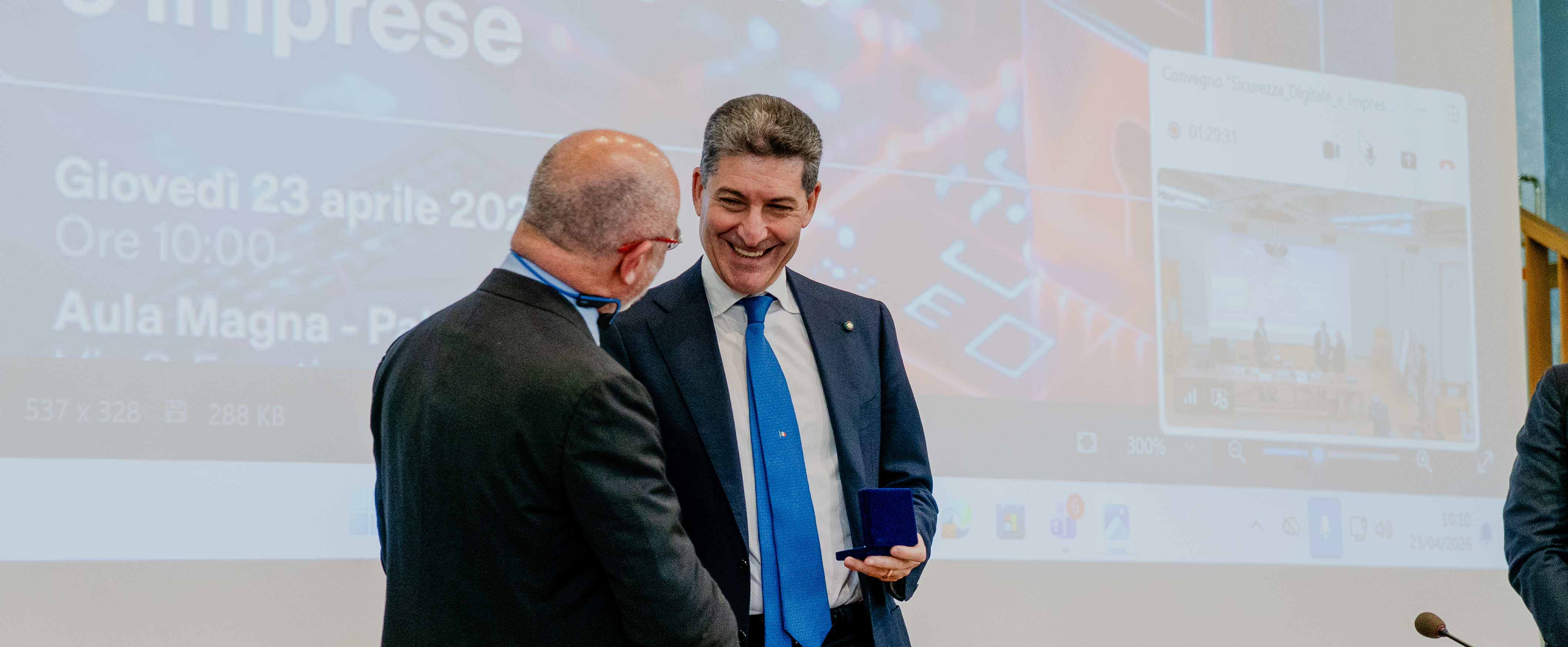 Il Rettore con il Capo della Polizia, Vittorio Pisani