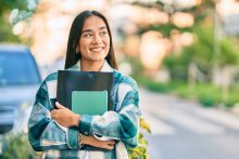 Student smiling