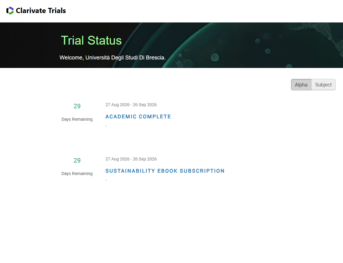 Trial gratuito di collezioni e-book ProQuest