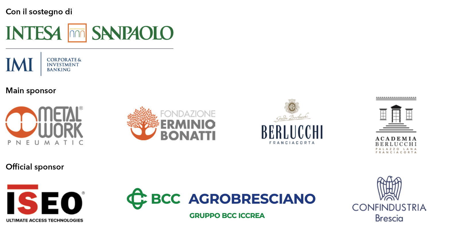 Loghi partner e sponsor