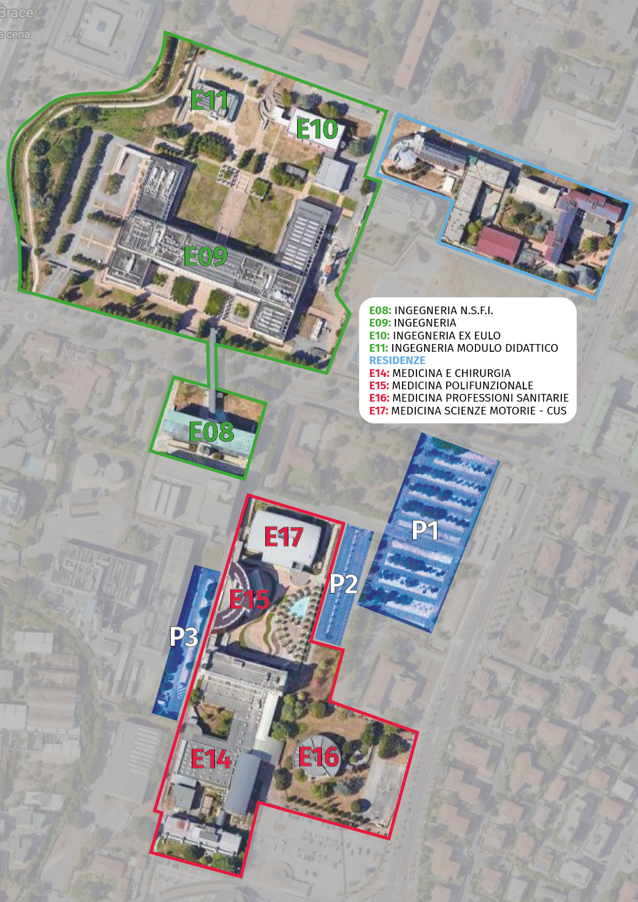 Mappa Parcheggi Zona nord