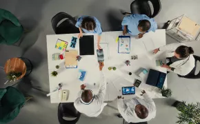 Tavolo di lavoro dall'alto