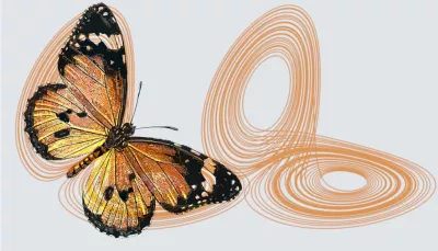 Farfalla che genera un'onda