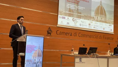 Andrea Di Gregorio durante la premiazione