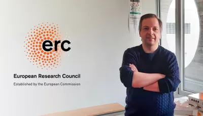 Logo european research council e il prof. Negro