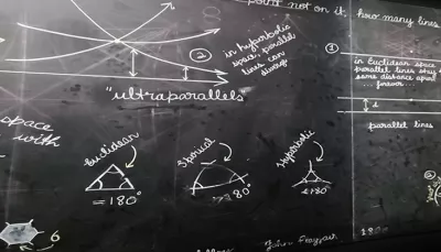 Lavagna con espressioni matematiche