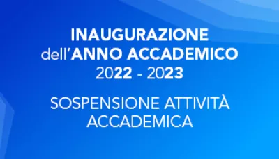 Inaugurazione anno accademico - sospensione attività accademica