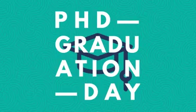 Scritta "PHD GRADUATION DAY"