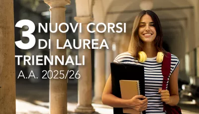 3 nuovi corsi di laurea triennali a.a. 2025/26
