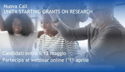 UNITA Starting grants on Research entro il 12 maggio