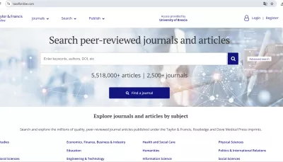 Taylor & Francis news