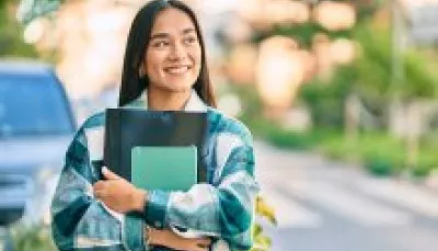 Student smiling