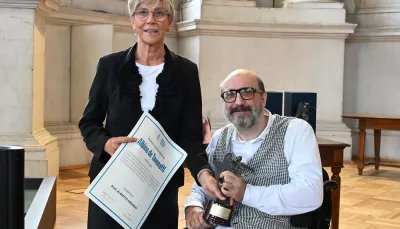 La Sindaca Laura Castelletti insieme al prof. Alberto Arenghi