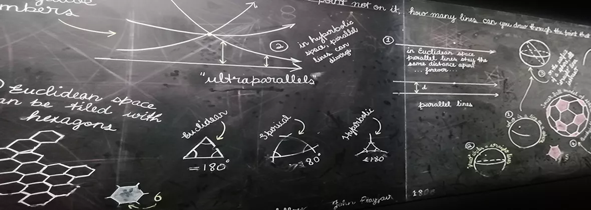 Lavagna con formule matematiche