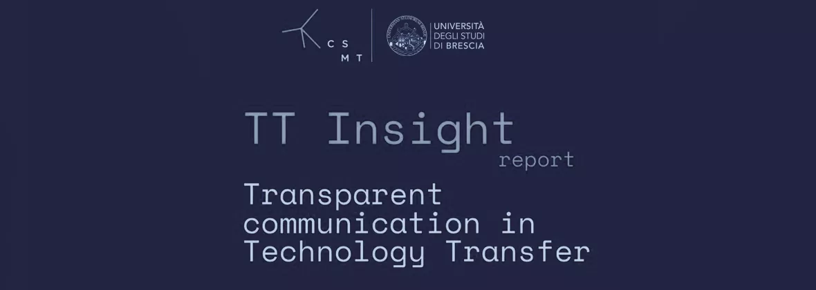 TT Insight report, Transparent communication in Technology Transfer