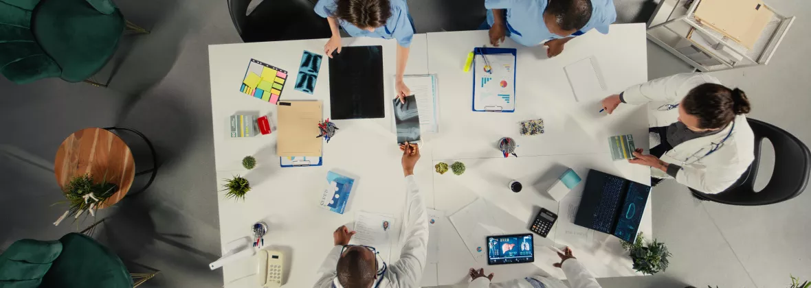 Tavolo di lavoro dall'alto