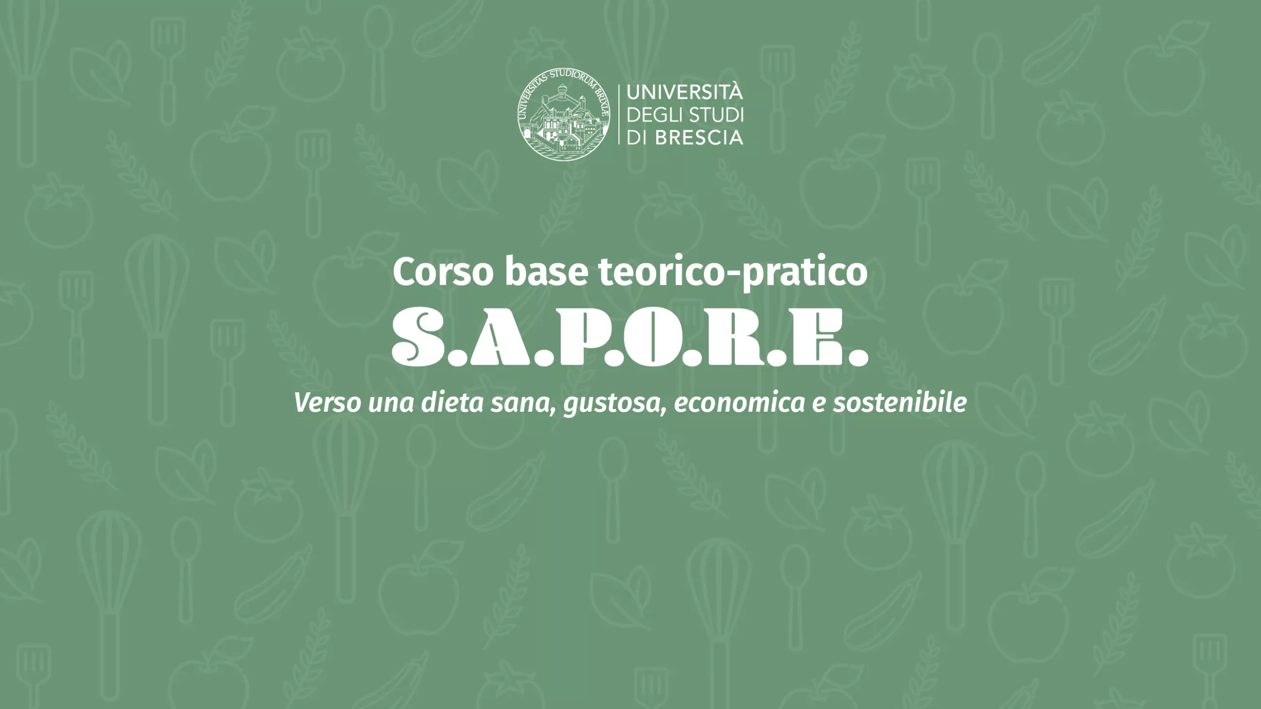 scritta S.A.P.O.R.E. su sfondo verde