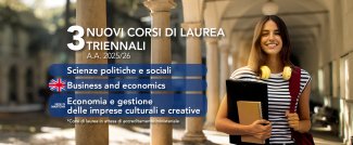3 nuovi corsi di laurea triennali a.a. 2025/26