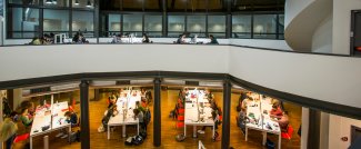 Studenti in aula studio Campus Nord