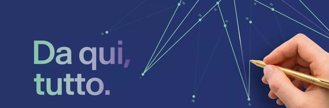 slogan "da qui tutto"